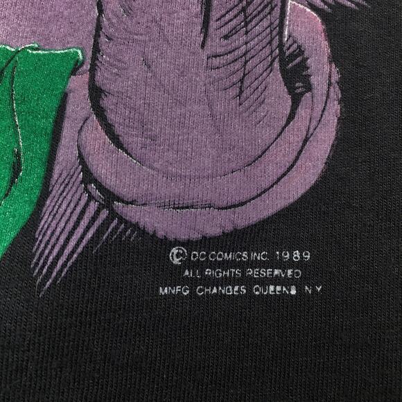 Vintage 1989 DC Comics The Joker Single Stitch Graphic T Shirt Large Batman - Picture 4 of 14